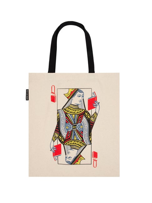 Item #564896 Queen of Books Tote Bag. Out of Print