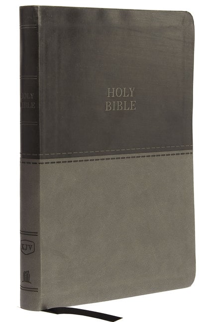 Item #517776 KJV, Value Thinline Bible, Large Print, Leathersoft, Gray, Red Letter, Comfort...