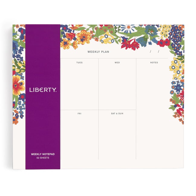 Item #571232 Liberty Margaret Annie Weekly Notepad. Ltd Galison, Liberty of London