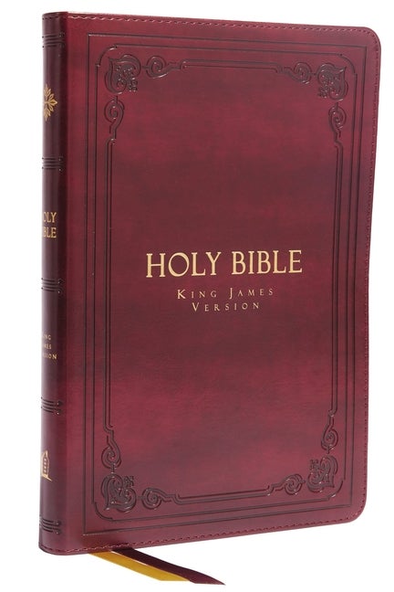 Item #554693 KJV Holy Bible: Large Print Thinline, Vintage Series, Burgundy Leathersoft, Red...