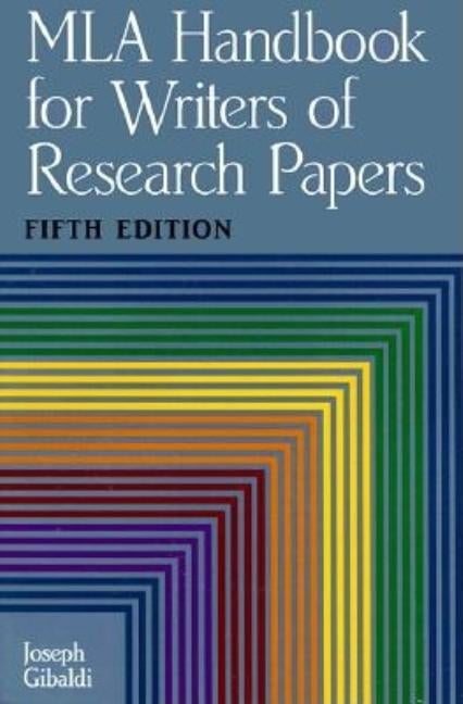 Item #299571 MLA Handbook for Writers of Research Papers, Fifth Edition. Joseph Gibaldi
