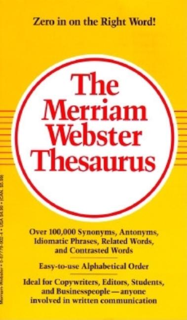 Item #302341 The Merriam Webster Thesaurus. Merriam-Webster