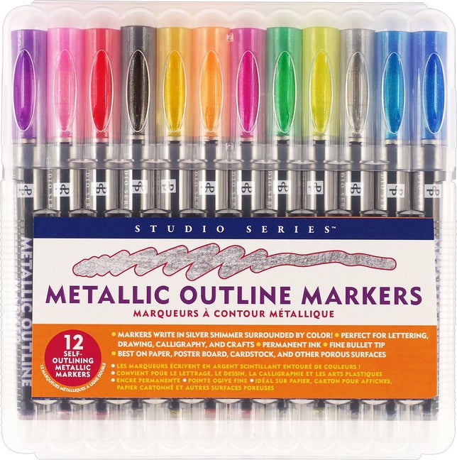 Item #563368 Studio Series Metallic Outline Markers (Set of 12 Markers) (English and German Edition