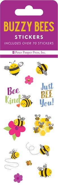 Item #571253 Buzzy Bees Sticker Set (over 70 stickers). Peter Pauper Press