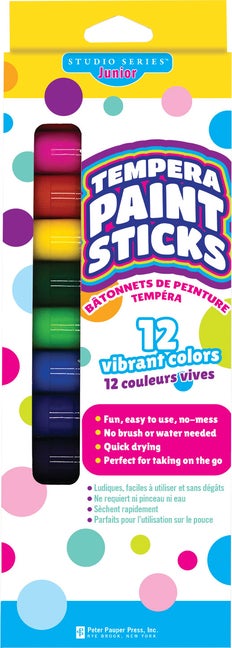 Item #570357 Studio Series Junior Tempera Paint Sticks (set of 12 colors). Peter Pauper Press