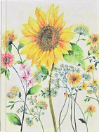 Item #574856 Watercolor Sunflower Journal (Diary, Notebook). Lauren Wan