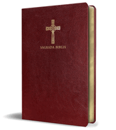 Item #573945 Biblia Católica en español. Símil piel vinotinto, tamaño compacto / Catholic...