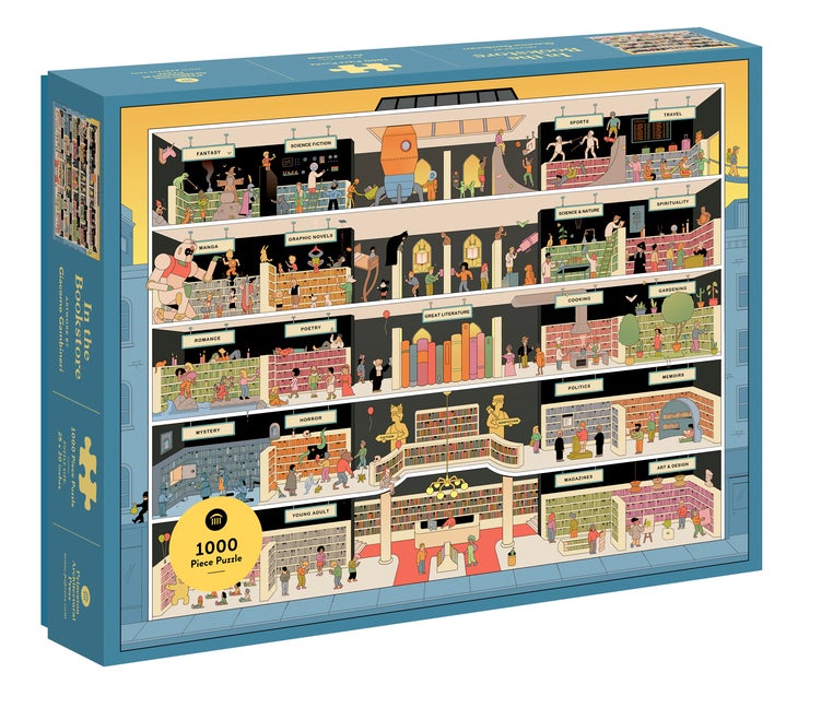 Item #618153 In The Bookstore: 1000 Piece Puzzle. Giacomo Gambineri