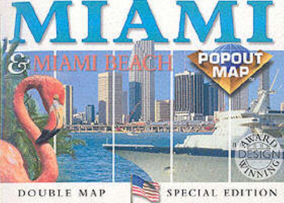 Item #401858 Rand McNally Miami & Miami Beach Popout: Double Map (USA PopOut Maps). The Map Group